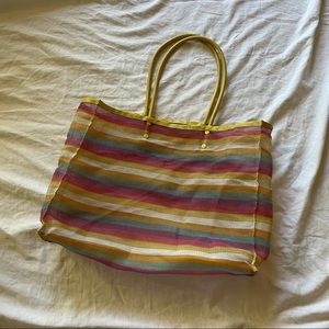 VINTAGE MESH STRIPE TOTE
